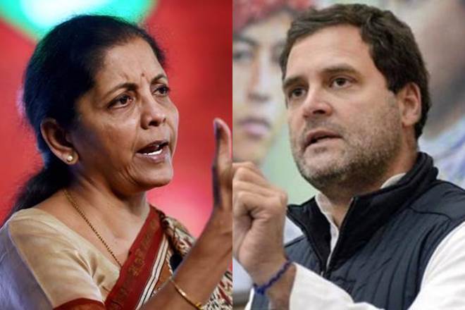 നിർമല സീതാരാമൻ കഴിവുകെട്ട ധനമന്ത്രി -രാഹുൽ